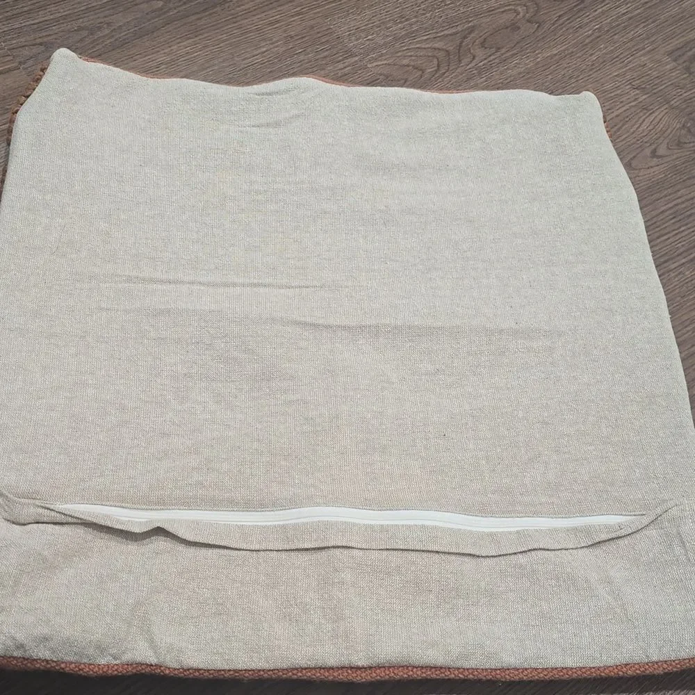 Crate & Barrel Neutral‎ Textured Pillow Cover.